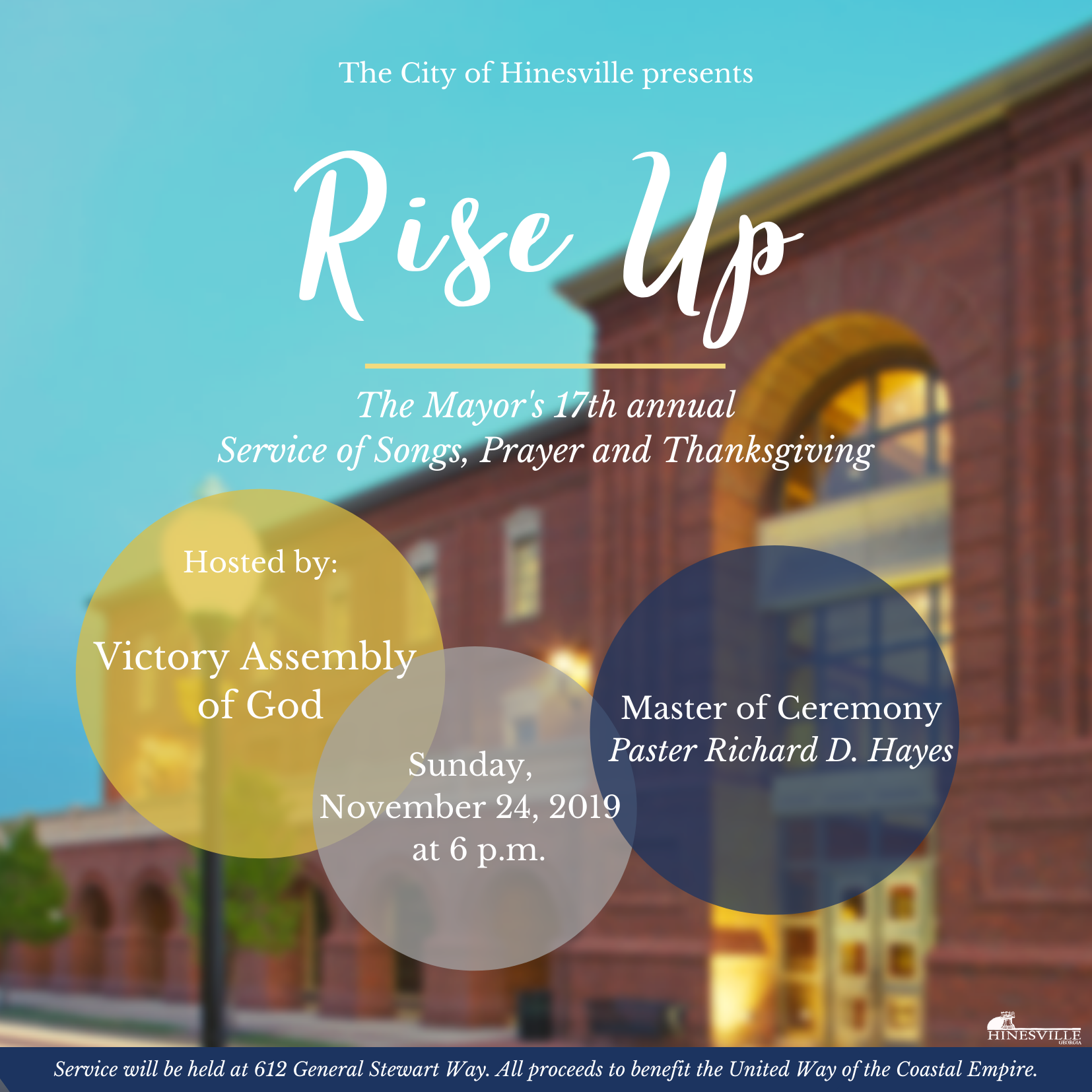 INVITATION SIZE - Mayors Thanksgiving