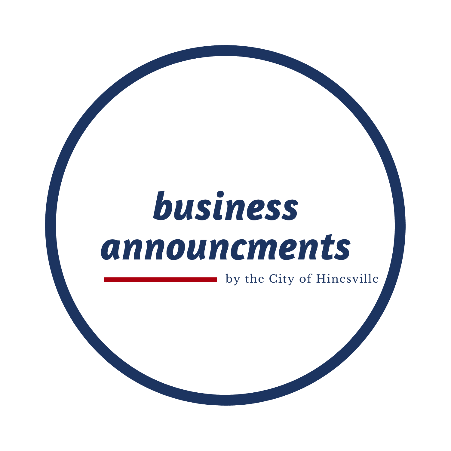 Business Announcements by the City of Hinesville logo