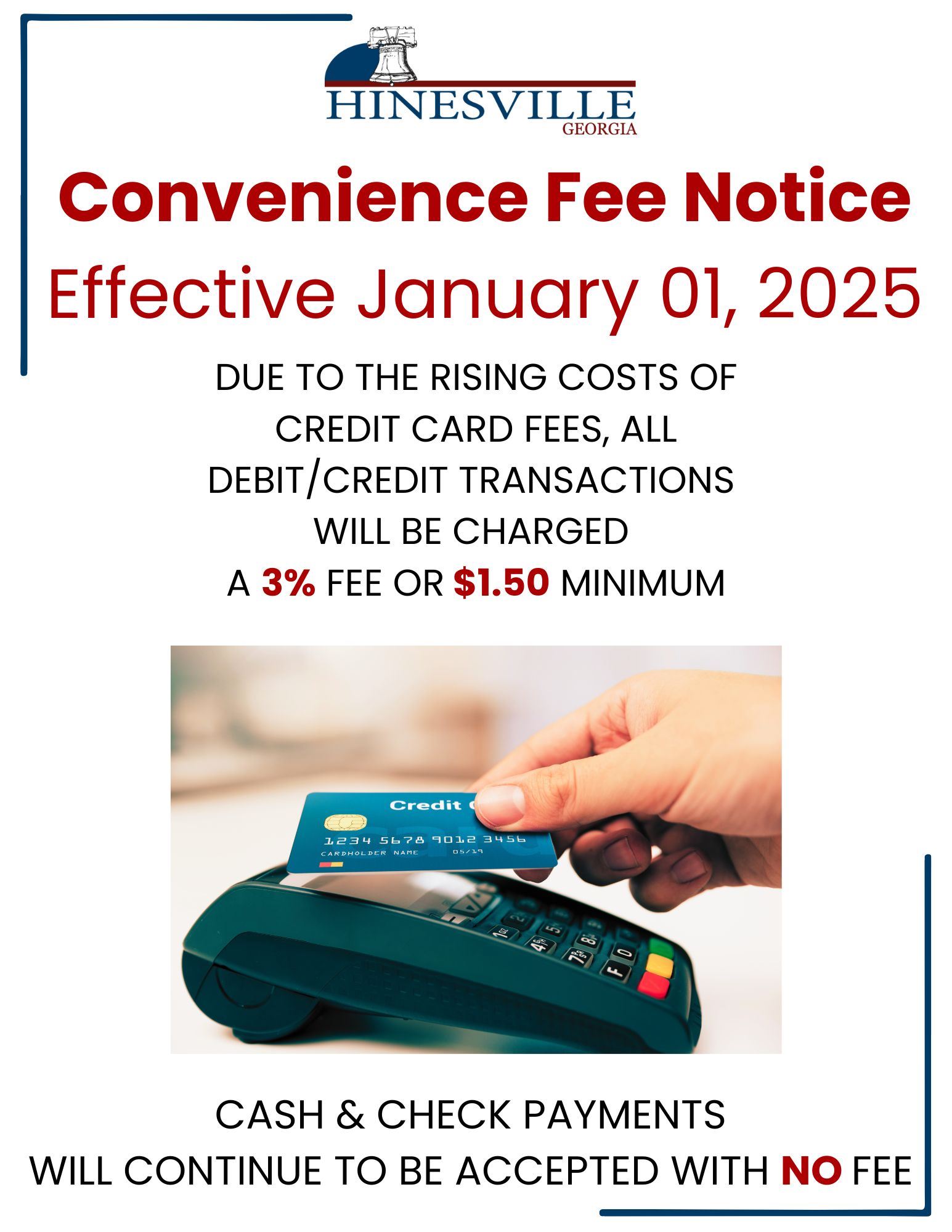 Credit Card Fee Increase